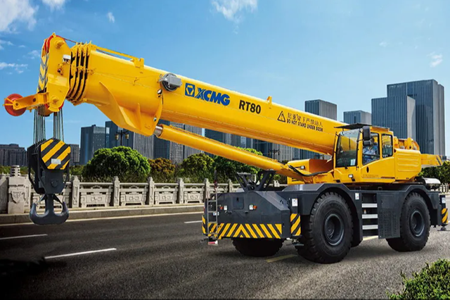 Rough Terrain Tractor Rt80 80 Ton Mobile Crane