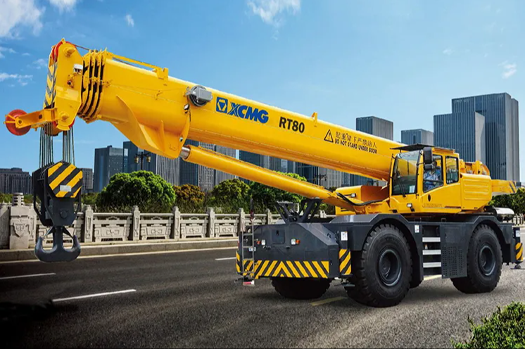 Rough Terrain Tractor Rt80 80 Ton Mobile Crane