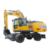 XE210WB 21 Ton Hydraulic Wheel Excavator Machines