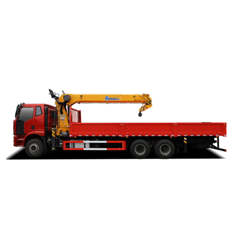 330kN&middot;m Rated Moment GSQS300-5 Straight Arm Lorry Crane 5-section Boom Hydraulic Construction Crane