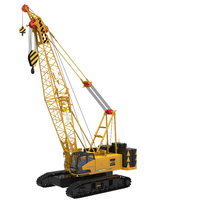 XGC110A 110 Ton Hydraulic Lattice Boom Crawler Crane 13~64m Main Boom Heavy Duty Tracked Lifting Crane for Construction
