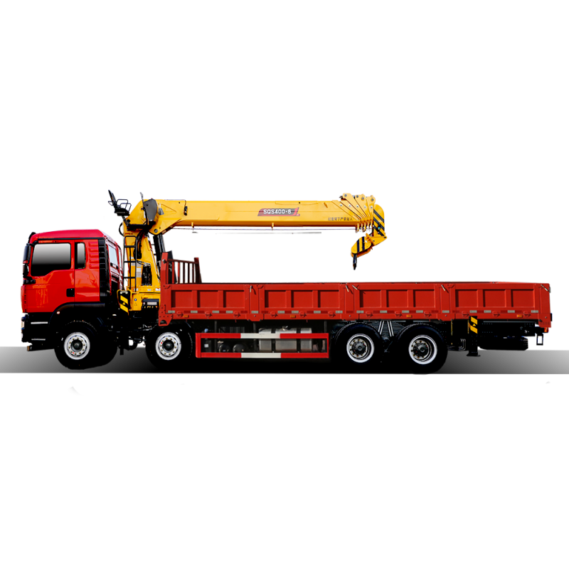 SQS400P Ⅵ 16 Ton Telescopic Boom Truck Mounted Crane 400kN.m 5 Sections 24m Lifting Height Hydraulic Loader Crane For Construction