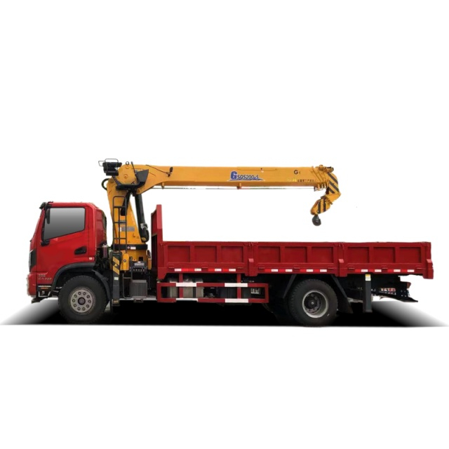 GSQS200-5 Hydraulic Truck Mounted Crane 210kN&middot;m Lifting Moment Heavy Duty Telescopic Boom Loader Crane for Construction