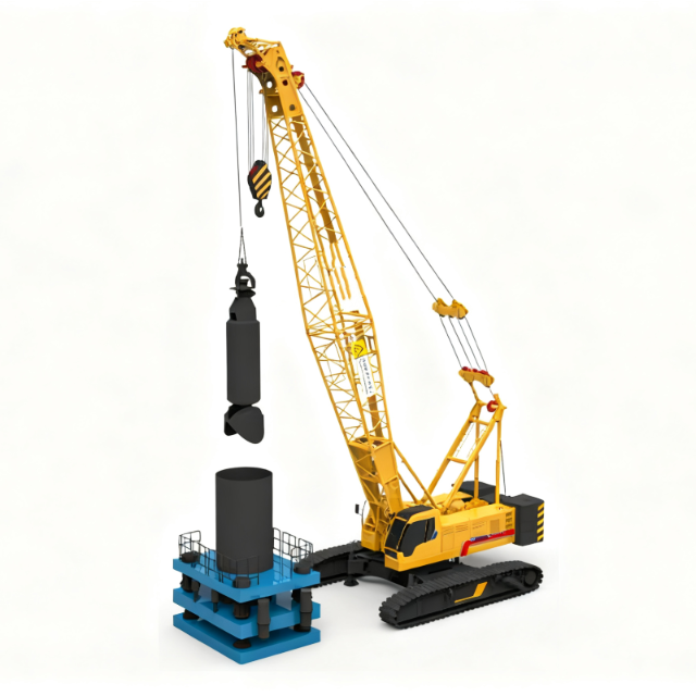 High Performance XGC70HD 70ton Tracked Crawler Crane, Clamshell Grab for Full Casing Drilling Deep Foundation Work