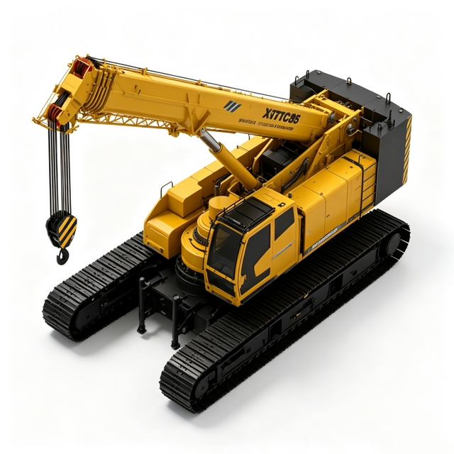 XGTC65 65 Ton Hydraulic Telescopic Boom Crawler Crane 12~52m 5-Section Main Boom Max 68m Lifting Height All Terrain Tracked Lifting Crane