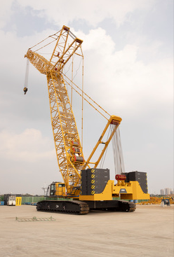 XLC350 350 Ton Heavy Lifting Crawler Crane High Lifting Moment Modular Lattice Boom Crane For Wind Power Petrochemical