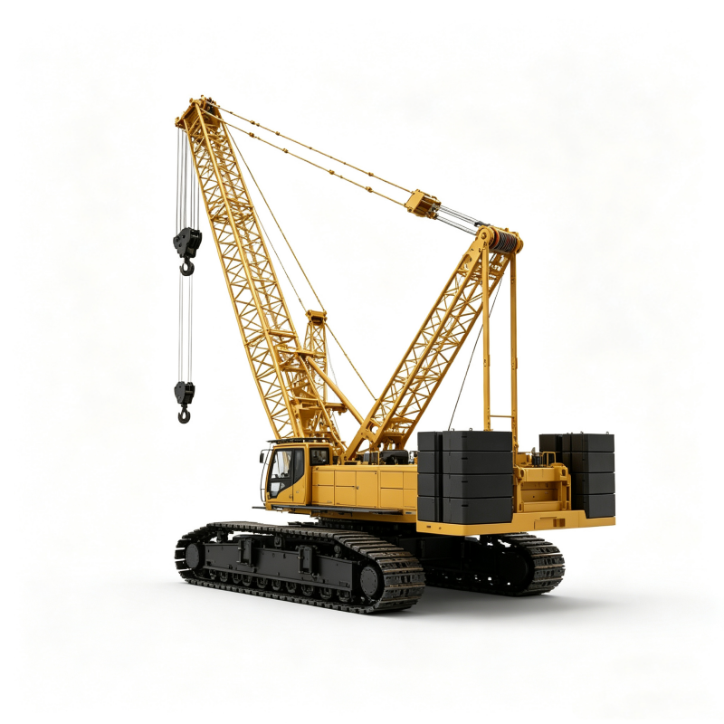 XLC18000 1350‑ton lattice‑boom crawler crane with 18000t&middot;m lifting moment. Optimized for wind turbine industrial hoisting projects