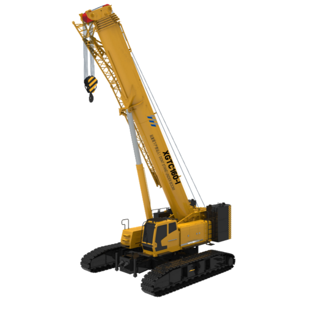 Super Lifting Height XGTC160-I Telescopic Crawler Crane 82m Max Lifting Height For Wind Power Bridge Construction