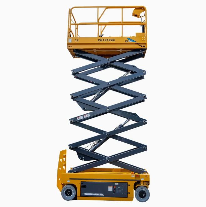 13.8m AC Powered Scissor Lift XG1212AC 320kg Load for Indoor Aerial Work