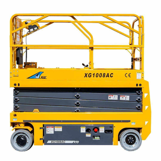 XG1008AC AC Electric Scissor Lift 9.8m Working Height 230kg Capacity CE Certified Aerial Platform
