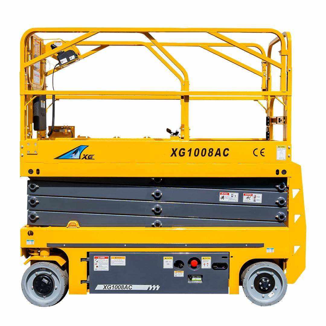 XG1008AC AC Electric Scissor Lift 9.8m Working Height 230kg Capacity CE Certified Aerial Platform